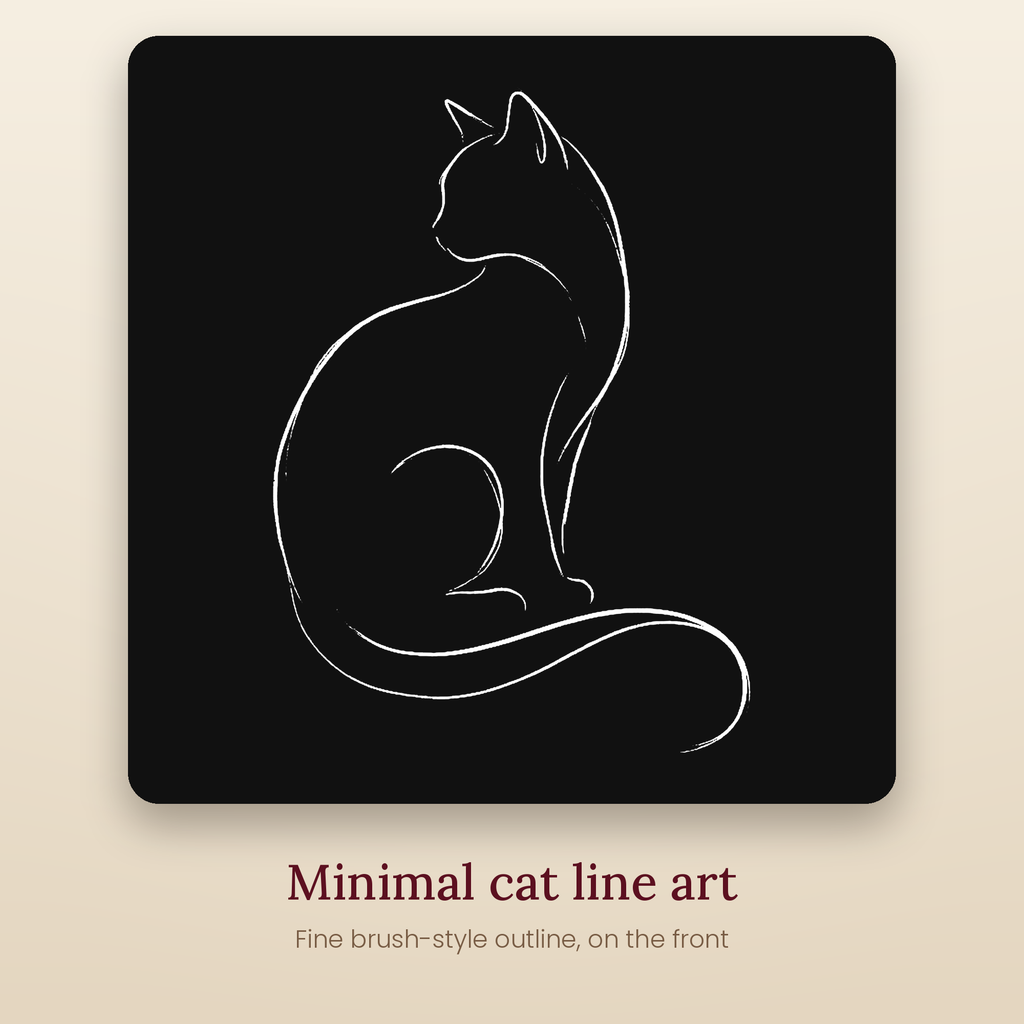 TIKOLAA cat line art